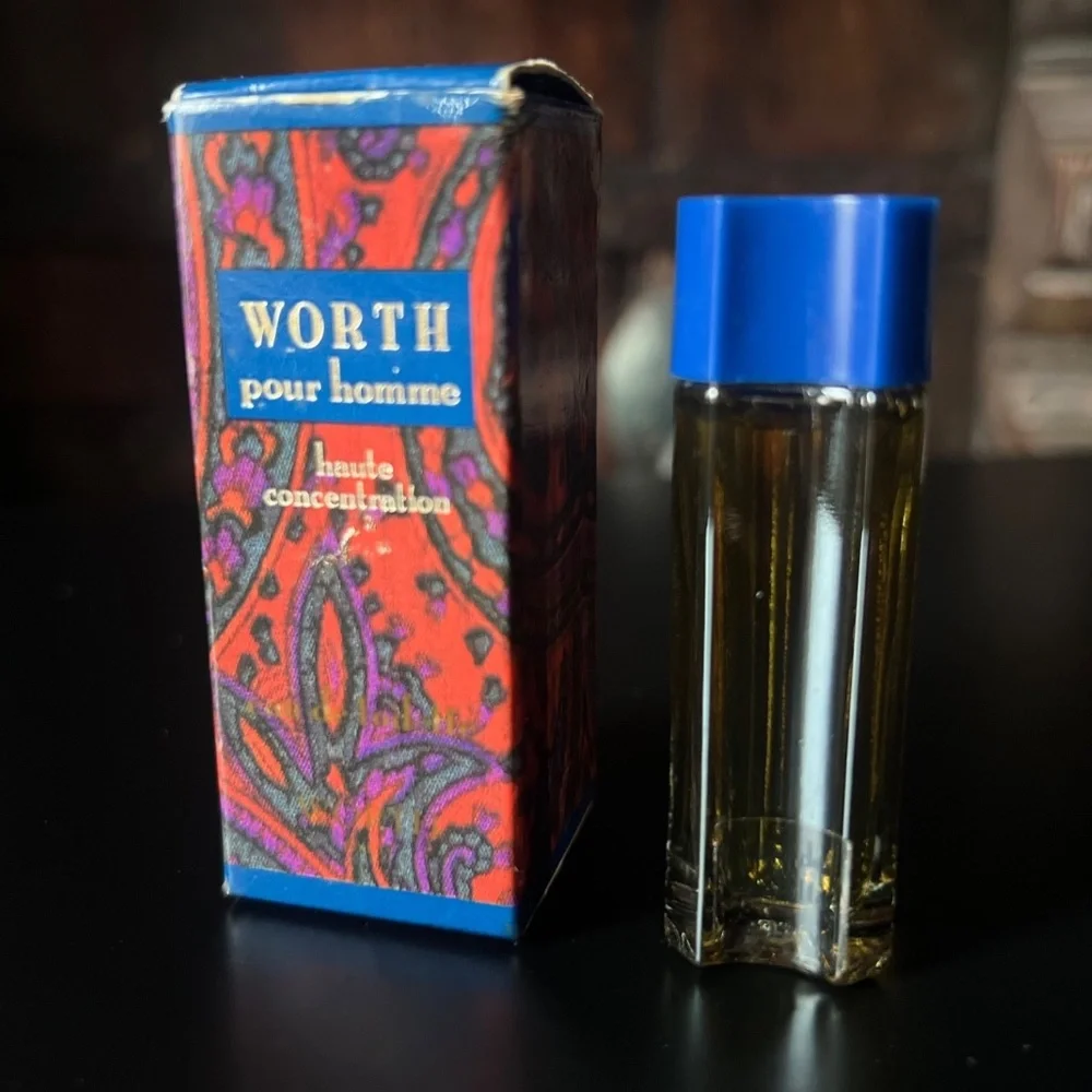 WORTH POUR HOMME HAUTE CONCENTRATION EDT MINI 7 ml/.23 fl oz~ VINTAGE, NEW W/BOX
